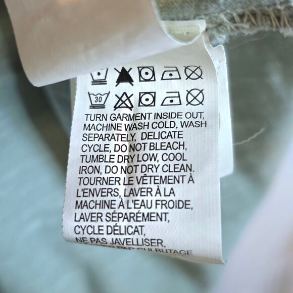 Lucky Brand Embroidered Henley Peasant Top Long Sleeve Split V-Neck Sz XL Green - Picture 13 of 14